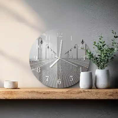 Hodiny s fotkou skleněné kulaté Molo