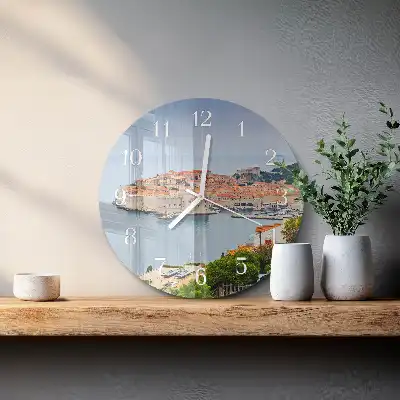 Kulaté skleněné hodiny na zeď Cesta přírody
