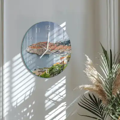 Kulaté skleněné hodiny na zeď Cesta přírody
