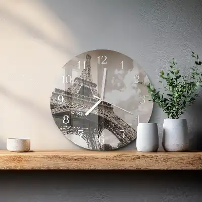 Hodiny na skle kulaté Paříž