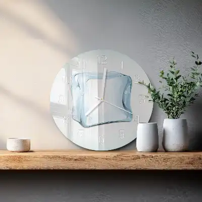 Kulaté skleněné hodiny na stěnu Led