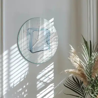 Kulaté skleněné hodiny na stěnu Led