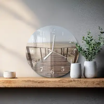 Kulaté skleněné hodiny na zeď Molo