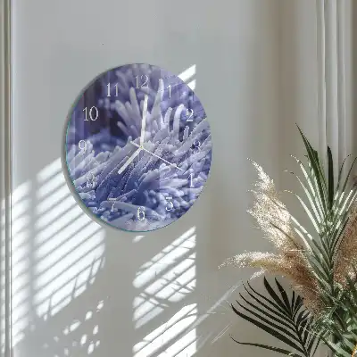 Nástěnné hodiny skleněné kulaté Sasanka