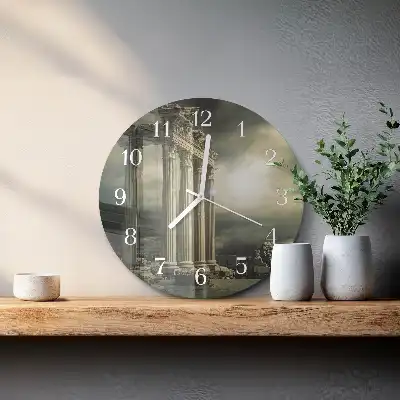 Kulaté skleněné hodiny na zeď Akropole