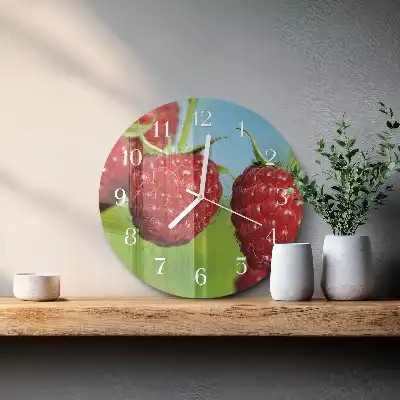Kulaté skleněné hodiny na zeď Maliny