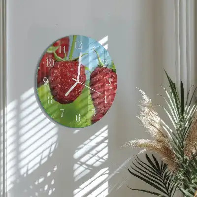 Kulaté skleněné hodiny na zeď Maliny