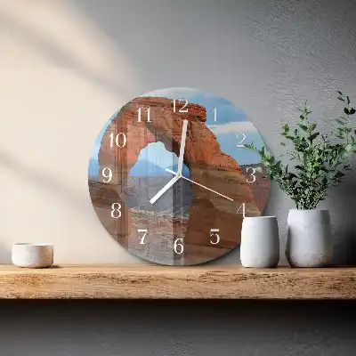 Nástěnné hodiny skleněné kulaté Velký kaňon