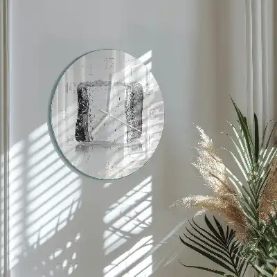 Hodiny s fotkou skleněné kulaté Led