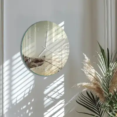 Nástěnné hodiny skleněné kulaté Lodž