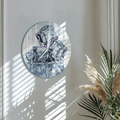 Hodiny na skle kulaté Led