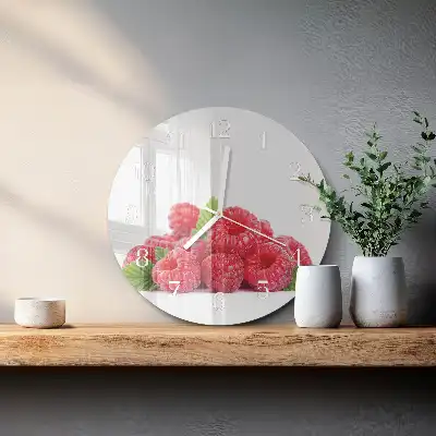 Kulaté skleněné hodiny na zeď Maliny