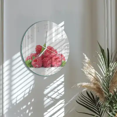 Kulaté skleněné hodiny na zeď Maliny
