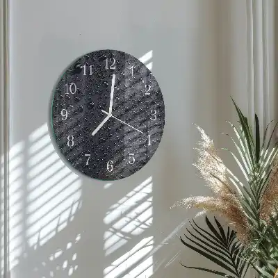 Nástěnné hodiny skleněné kulaté Kapky