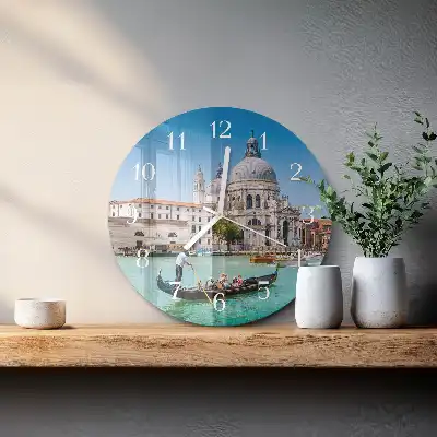 Kulaté skleněné hodiny na zeď Benátky