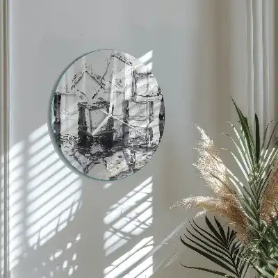 Kulaté skleněné hodiny na stěnu Led