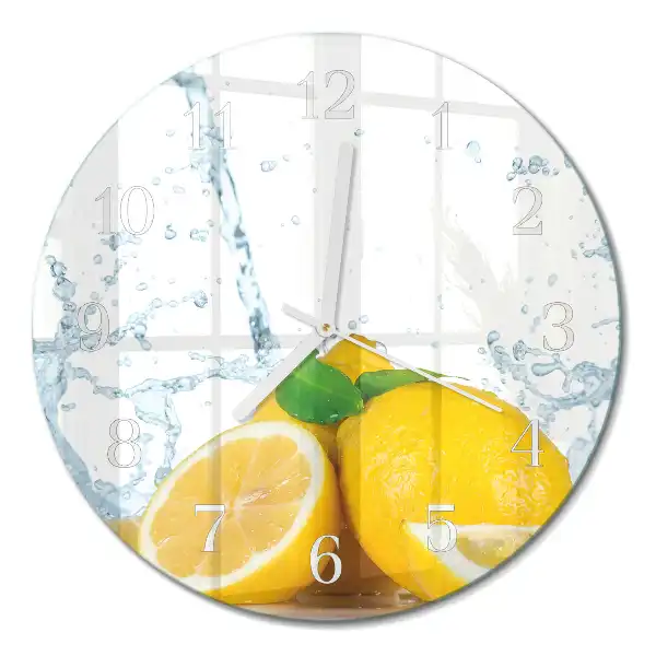 Hodiny na skle kulaté Citrus