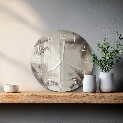 Nástěnné hodiny skleněné kulaté Palmy