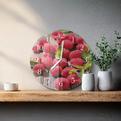 Kulaté skleněné hodiny na stěnu Maliny