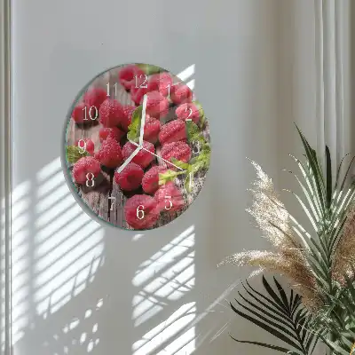 Kulaté skleněné hodiny na stěnu Maliny