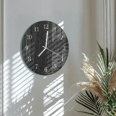 Kulaté skleněné hodiny na stěnu Dřevo
