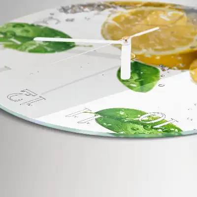 Hodiny na skle kulaté Citrus