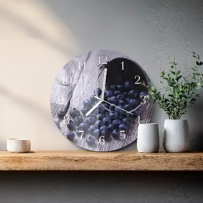 Kulaté skleněné hodiny na stěnu Bobule