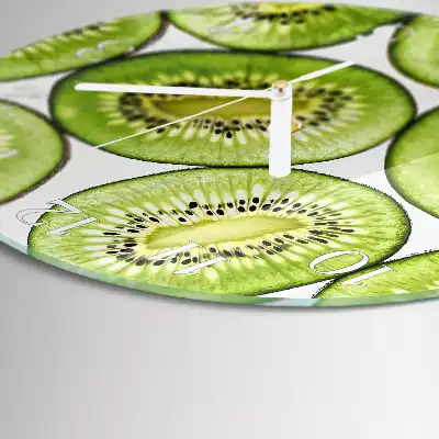 Kulaté skleněné hodiny na stěnu Kiwi
