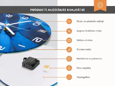 Hodiny s fotkou skleněné kulaté Jablko