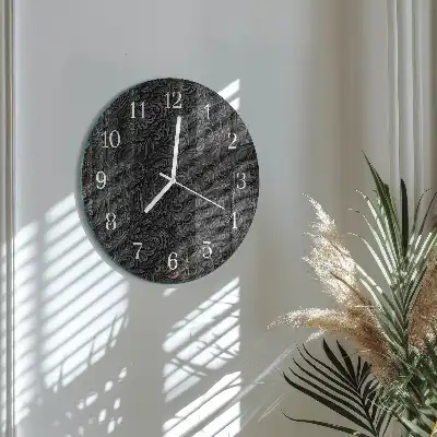 Nástěnné hodiny skleněné kulaté Vzor