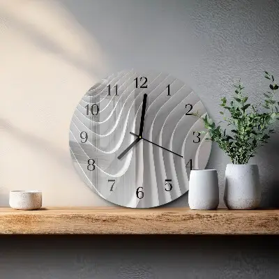 Hodiny s fotkou skleněné kulaté Abstrakce