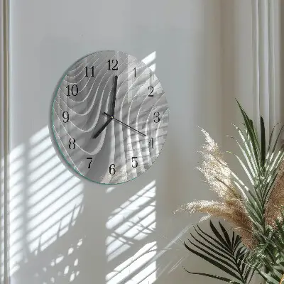 Hodiny s fotkou skleněné kulaté Abstrakce