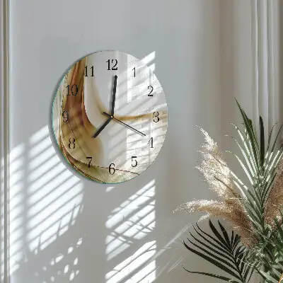 Nástěnné hodiny skleněné kulaté Abstrakce