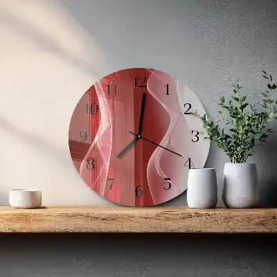 Kulaté skleněné hodiny na stěnu Abstrakce
