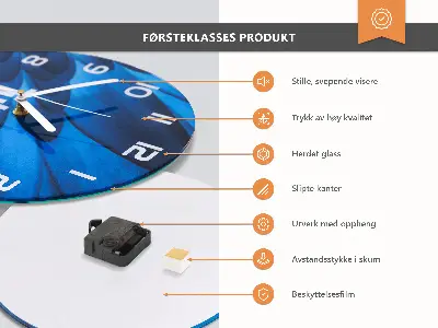 Nástěnné hodiny skleněné kulaté Olej