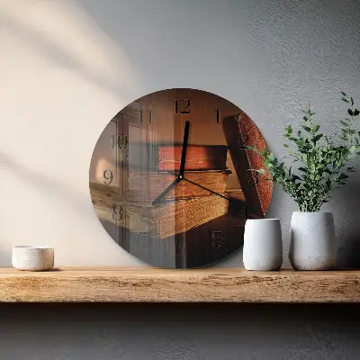 Kulaté skleněné hodiny na zeď Rezervovat