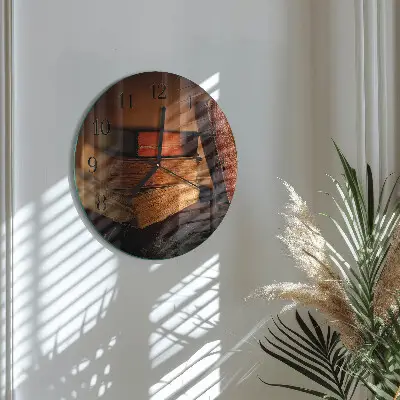 Kulaté skleněné hodiny na zeď Rezervovat