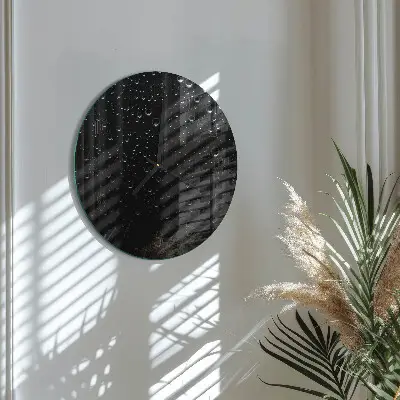 Kulaté skleněné hodiny na zeď Kapky