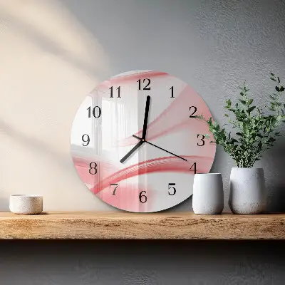 Kulaté skleněné hodiny na zeď Abstraktní umění