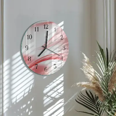 Kulaté skleněné hodiny na zeď Abstraktní umění