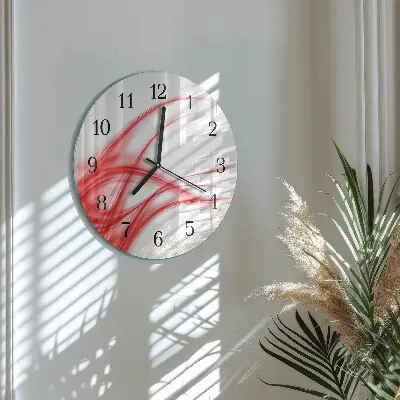 Hodiny na skle kulaté Abstraktní umění