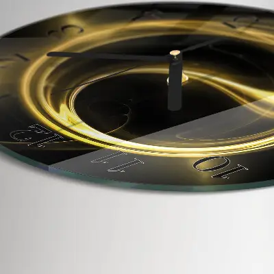 Kulaté skleněné hodiny na zeď Abstraktní kruh