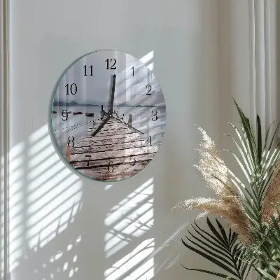 Kulaté skleněné hodiny na stěnu Síť