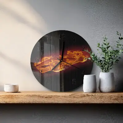 Nástěnné hodiny skleněné kulaté Haraburdí