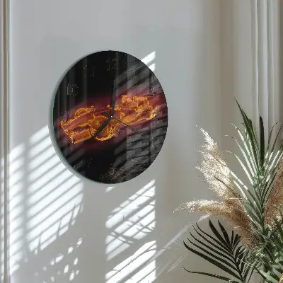 Nástěnné hodiny skleněné kulaté Haraburdí