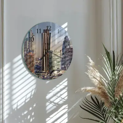 Nástěnné hodiny skleněné kulaté Horizont