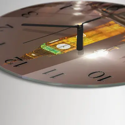 Hodiny na skle kulaté Big Ben