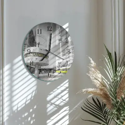 Nástěnné hodiny skleněné kulaté Berlín
