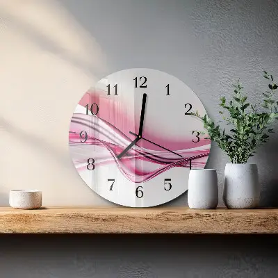 Nástěnné hodiny skleněné kulaté Abstraktní umění