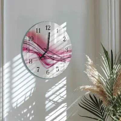 Nástěnné hodiny skleněné kulaté Abstraktní umění